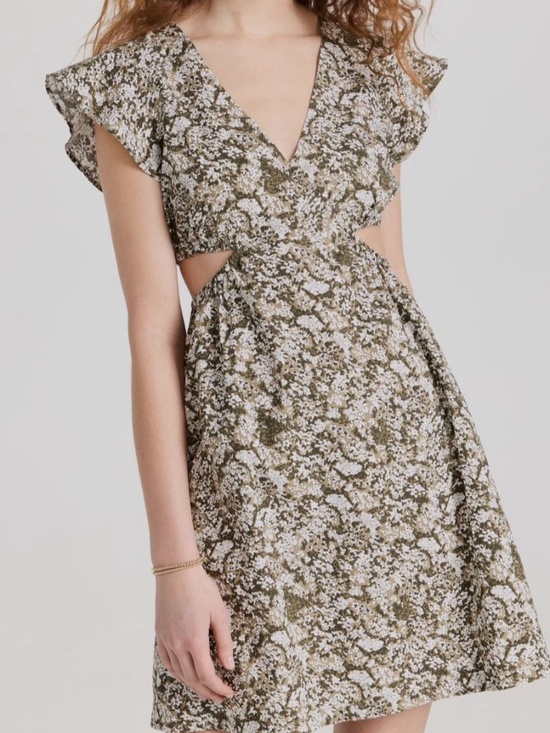 Rails Dresses & Skirts - Rails Women Nyla Green Cutout V-Neck Flutter Sleeve Mini Dress - size small